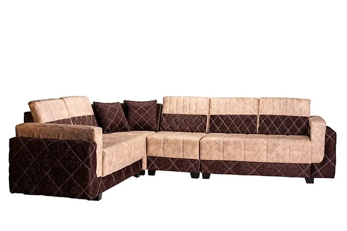 VIVDeal Lutin Beige L Corner Sofa Set